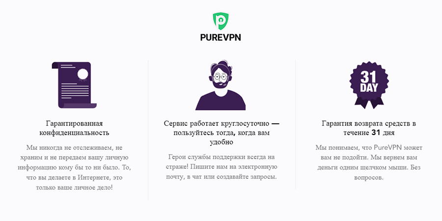 Отказаться от PureVPN